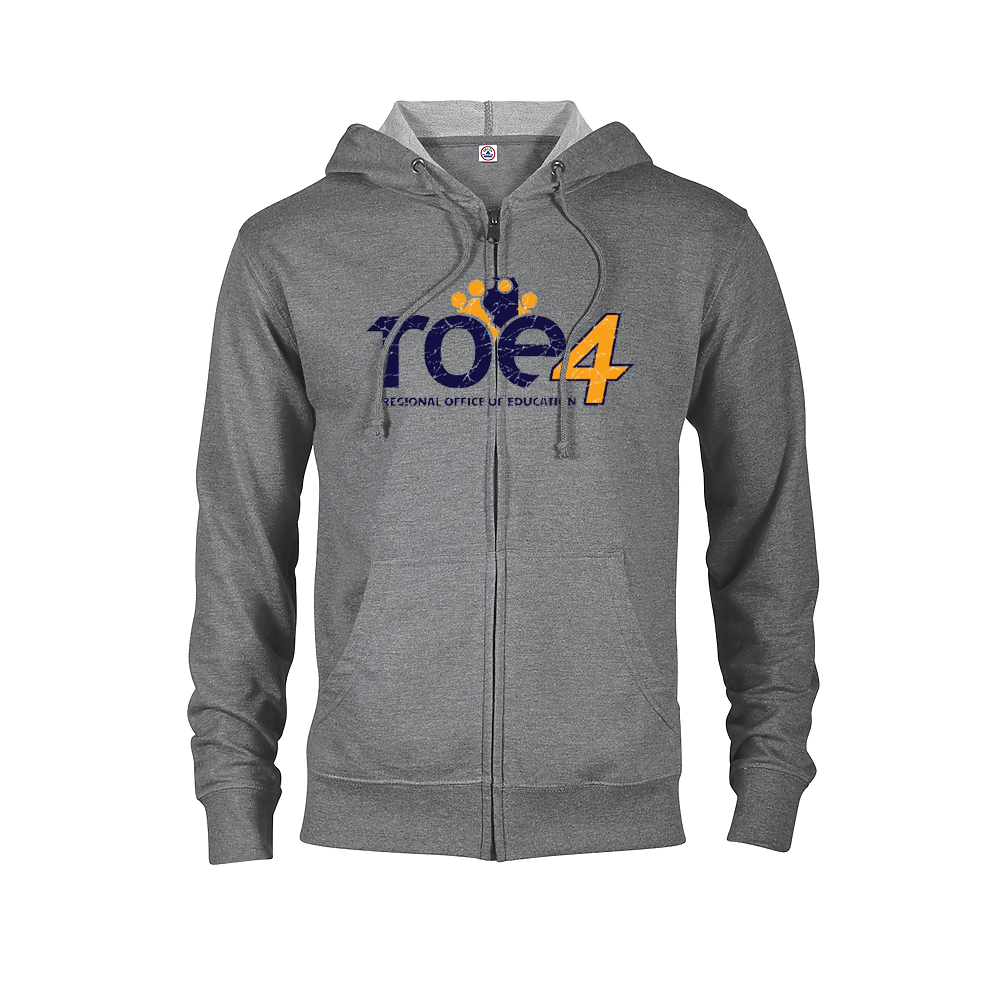 french terry zip grey vintage