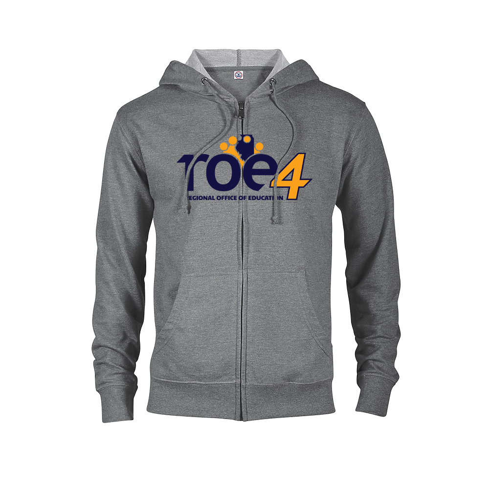 french terry zip grey